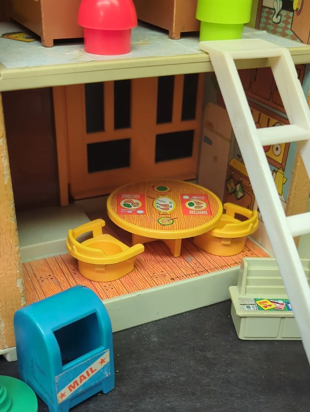 #14)1974 Fisher Price Play Family Sesame Street Little People #938 Hooper's Apt.